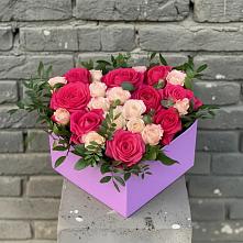 Цветочная композиция из Розы в коробке в Краснокумском