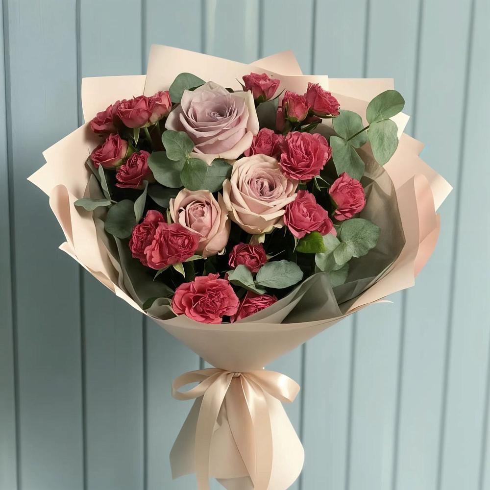 Букет цветов из: Гвоздики и Розы в Краснокумском