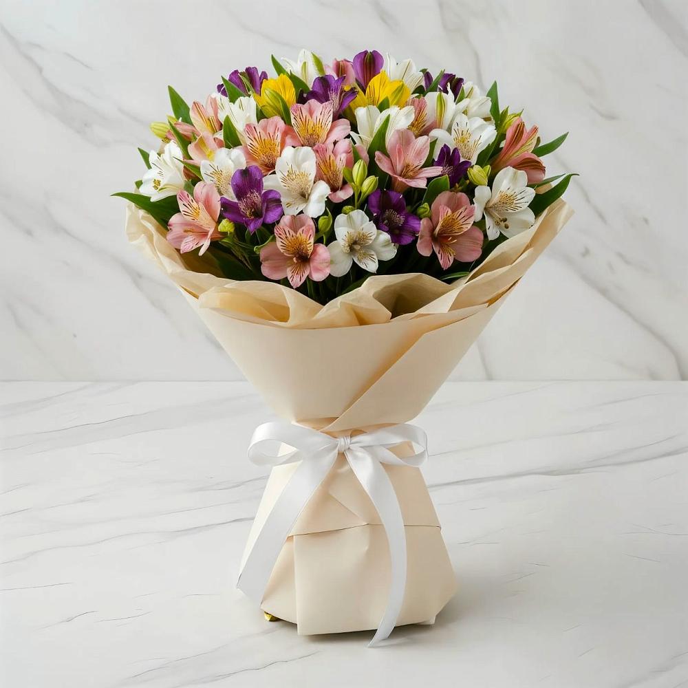 Букет цветов из: Альстромерии в Краснокумском