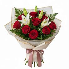 Букет цветов из:  Лилии и Розы в Краснокумском