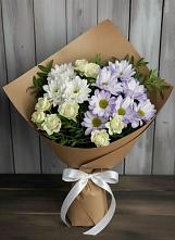 Букет цветов из:  Хризантемы и Розы #REPLACE_PRED# Краснокумском