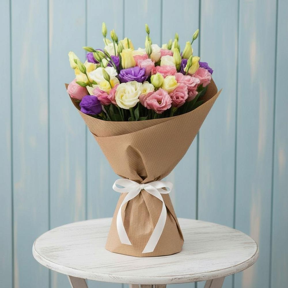 Букет цветов из: Лизиантусы в Краснокумском