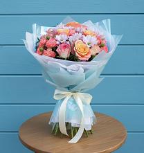 Букет цветов из:  Хризантемы и Розы в Краснокумском