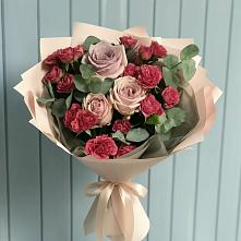 Букет цветов из:  Гвоздики и Розы в Краснокумском