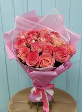 Букет 15 Розовых роз Равель в Краснокумском