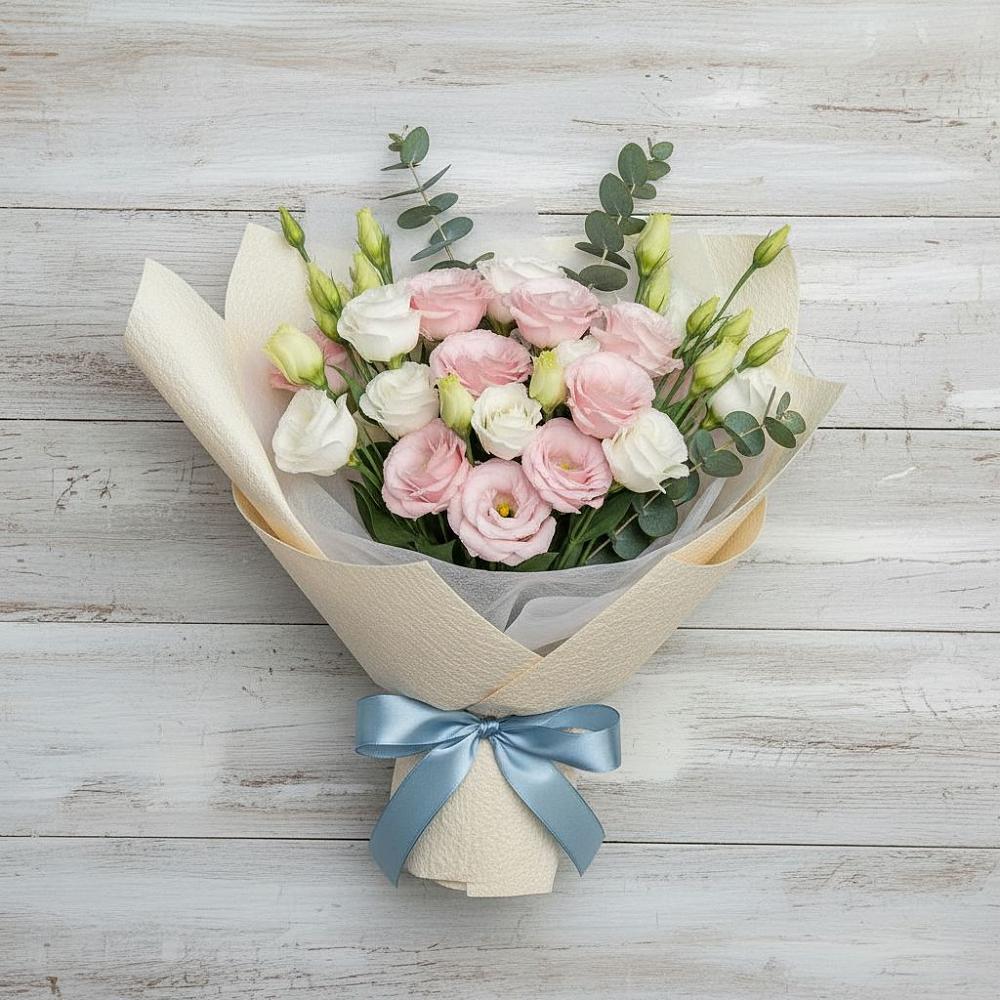 Букет цветов из: Лизиантусы в Краснокумском